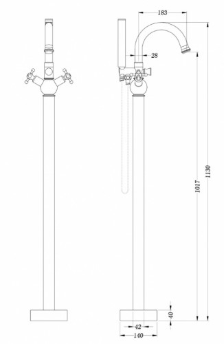 Напольный смеситель Gemy G7099