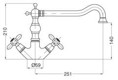 Смеситель Bugnatese Princeton plus 8051