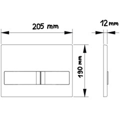 Кнопка смыва для инсталляций beWash Ocean P01SC, хром глянец