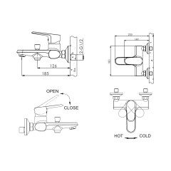 Смеситель для ванны Bravat Pure Хром (F6105161C-01)
