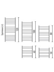 Полотенцесушитель Ника CLASSIC ЛП (Г2) ВП 60/60