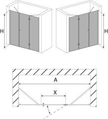 Душевая дверь AVEK AQUA C 10413 150x190