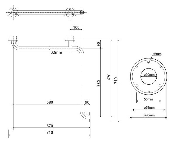 Поручень для ванны Bemeta Help 301102031