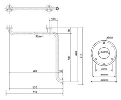 Поручень для ванны Bemeta Help 301102031