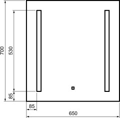 Зеркало Good Light 2-65 с подсветкой Домино