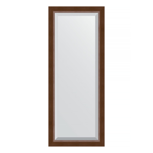 Зеркало настенное с фацетом EVOFORM в багетной раме орех, 57х142 см, BY 1167