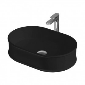 Раковина Artceram Atelier 600*400*150 отверстия для смесителя-отсутствуют черный матовый