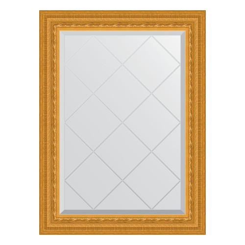 Зеркало настенное с гравировкой EVOFORM в багетной раме сусальное золото, 65х87 см, BY 4095