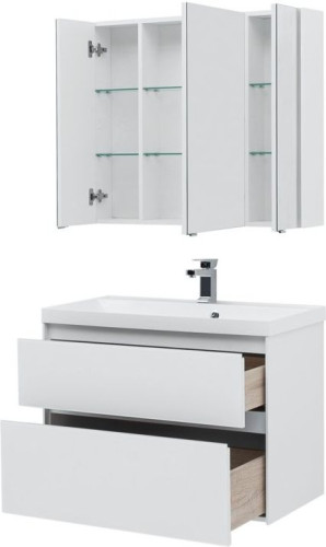 Мебель для ванной Aquanet Гласс 90 белый