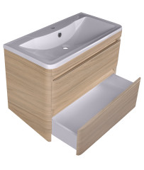 Тумба подвесная Style Line Атлантика 90, Люкс ясень перламутр, PLUS