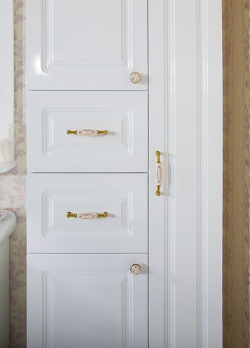 Шкаф пенал Бриклаер Анна 52 4627125411410 с бельевой корзиной Белый глянцевый