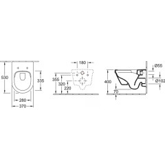 Унитаз подвесной безободковый Villeroy Boch ARCHITECTURA 4694HR01