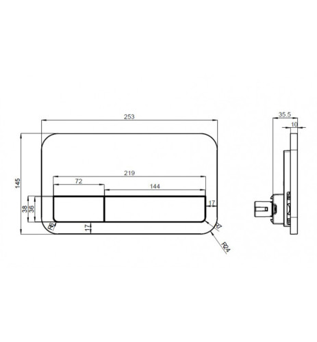 Комплект: Унитаз подвесной безободковый с толстым сиденьем микролифт+инсталляция+клавиша смыва хром глянец