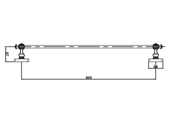 Держатель для полотенца Antik Duo 081302 Br