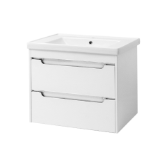 Комплект в ванную Ceruttispa тумба Эмилия white 70 подвесная с умывальником "Кантэ 70"