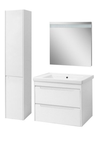 Комплект в ванную Ceruttispa тумба Эмилия white 70 подвесная с умывальником "Кантэ 70"