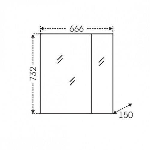 Зеркальный шкаф СанТа Стандарт 70
