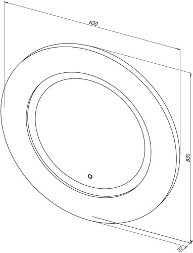 Зеркало Aquanet Милан 80 белый LED