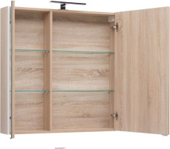 Зеркало-шкаф Aquanet Августа 90 дуб сонома