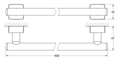 Штанга для полотенца 40 cm (хром) (FBS) ESP 030