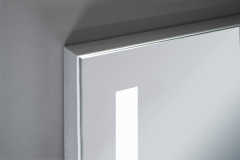 Xpertials CADIER45, прямоугольное зеркало 45х90 см c LED подсветкой: датчик вкл/выкл подсветки с диммером, профиль матовый хром