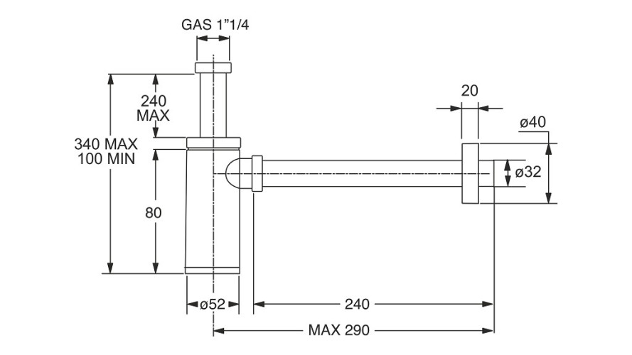 Сифон для раковины BONOMINI (0595PR25K7WZ)