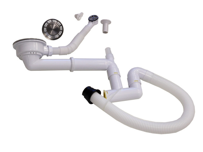 Комплект "Longran" Выпуск с сифоном, для мойки с одной чашей