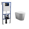 Комплект унитаза Bauedge BK0001-HQ с инсталляцией Nova NV4501 и кнопкой Nova NV7313