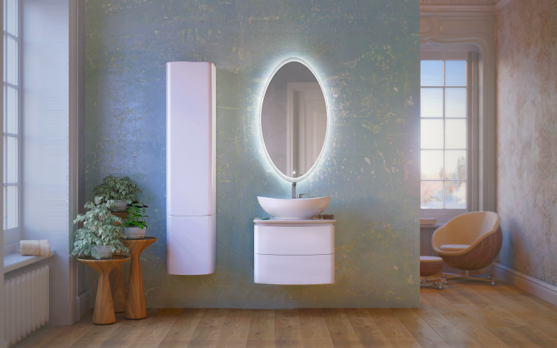 Зеркало RAVAL Moon 55 с подсветкой (Moo.02.55/W)