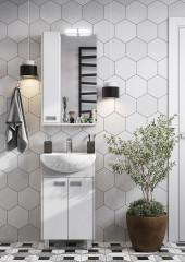 Зеркало-Шкаф AQUATON БЕККА 50 белый дуб (1A214502BAC20)