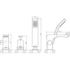Смеситель на борт ванны Lemark Contest LM5845CW