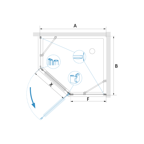 Душевой уголок RGW HO-082 арт. 350608222-11