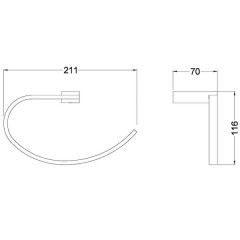 Кольцо для полотенец Schein Allom 225A1