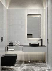 Зеркало AZARIO INCANTO 600х1000 сенсорный выключатель, подсветка с диммером, цвет черный (LED-00002538)