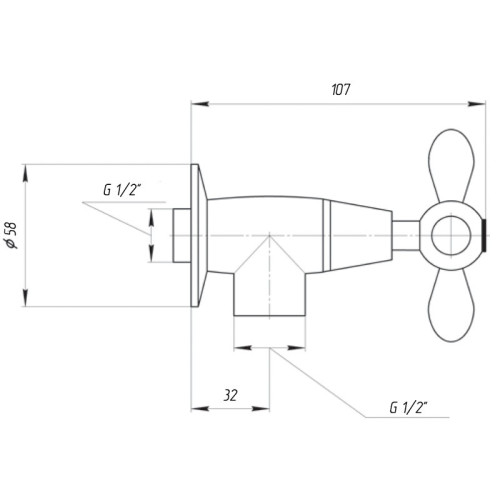 Запорный вентиль Migliore Princeton Plus ML.PRP-8058