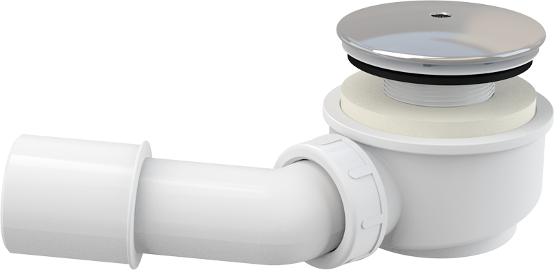 Сифон для душевого поддона Alcadrain 60 мм, заниженный, хромированный пластик (A471CR)