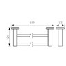 Держатель полотенца(прямой) 2-х уровневая KAISER бронза (цинк) (KH-4708)