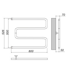 Полотенцесушитель ГРОТА KAMELO 50/80
