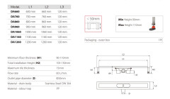 Душевой трап линейный RGW DA/FH арт. 07210780-01