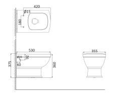 Creo Ceramique ORLEANS OR1100+OR1001 Унитаз подвесной с сидением микролифт