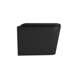Унитаз подвесной  безободковый OWL Vatter Ruta-H  Matt Black с сиденьем DP микролифт
