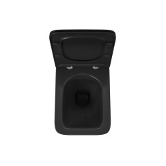 Унитаз подвесной  безободковый OWL Vatter Ruta-H  Matt Black с сиденьем DP микролифт