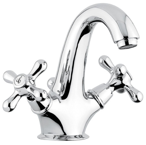 Emmevi Deco Classic, смеситель с донным клапаном для раковины, цвет хром