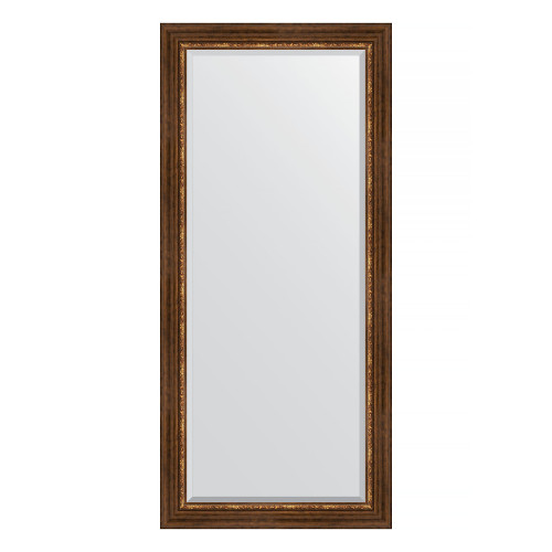 Зеркало настенное с фацетом EVOFORM в багетной раме римская бронза, 76х166 см, BY 3595