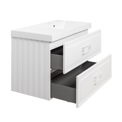 Тумба под раковину подвесная La Fenice Cubo TWIN FNC-01-CUB-B-90-2, белая