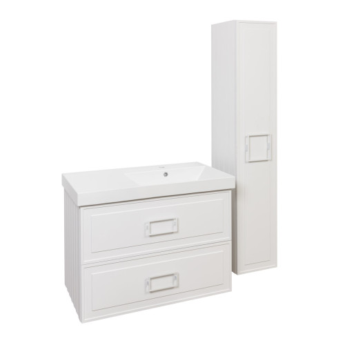 Тумба под раковину подвесная La Fenice Cubo TWIN FNC-01-CUB-B-90-2, белая