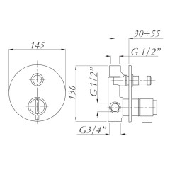 Смеситель для душа Migliore Fortis ML.FRT-5278.CR с термостатом