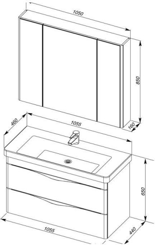 Мебель для ванной Aquanet Орлеан 105 белый