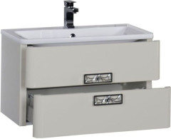 Тумба с раковиной Aquanet Паллада 80 слоновая кость