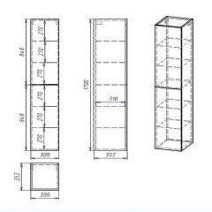 Зеркальный шкаф Alvaro Banos Alma 30 R/L